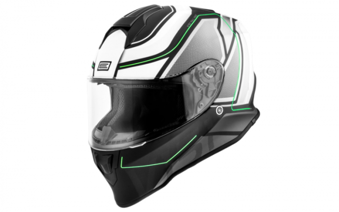 Casca moto integrala, Origine Dinamo Galaxi, culoare alb/negru, marime L 59-60cm [2]