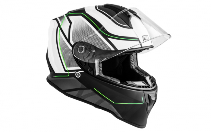Casca moto integrala, Origine Dinamo Galaxi, culoare alb/negru, marime L 59-60cm [4]
