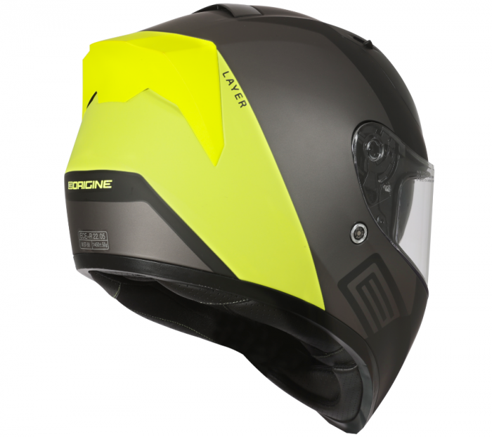 Casca moto integrala, Origine Layer, culoare galben fluo/negru mat, marime XL 61 cm [2]