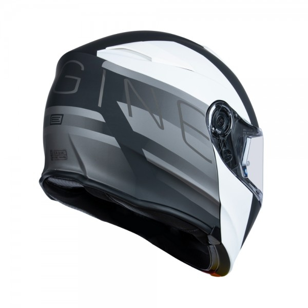 Casca moto Origine Delta BT Row rabatabila cu ochelari, Bluetooth incorporat, culoare alb/negru mat, marime L [2]