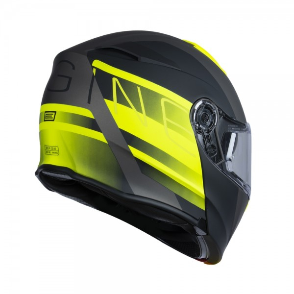 Casca moto Origine Delta BT Row rabatabila cu ochelari, culoare galben/titanium, marime L [2]