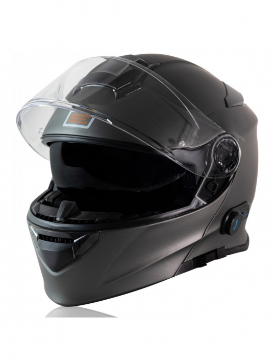Casca moto Origine Delta BT Solid rabatabila cu ochelari, Bluetooth incorporat, culoare titaniu mat, marime S [2]