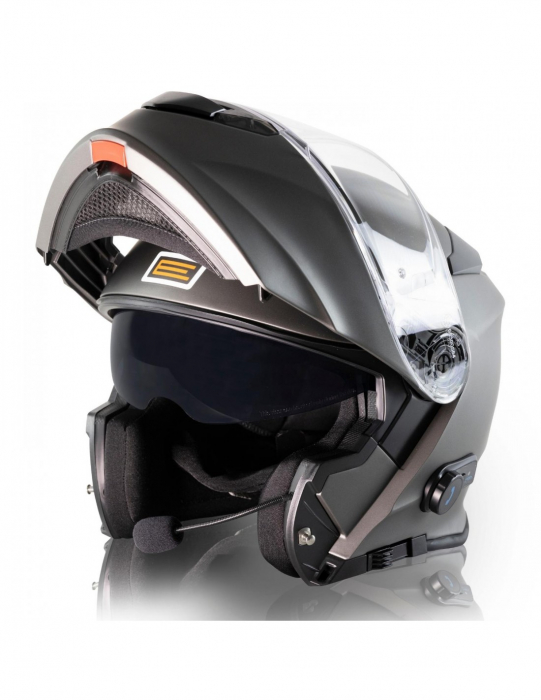 Casca moto Origine Delta BT Solid rabatabila cu ochelari, Bluetooth incorporat, culoare titaniu mat, marime S [3]