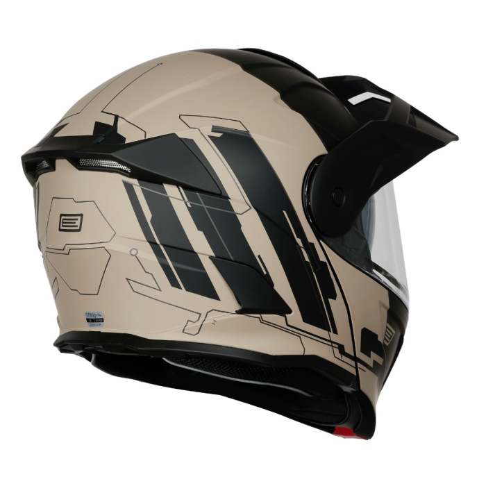 Casca moto Origine Adventure Cyborg rabatabila cu ochelari, culoare nisipiu/negru, marime XS [3]