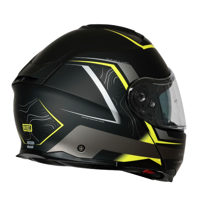 Casca moto Origine Logic Path rabatabila cu ochelari, culoare negru/galben, marime L [2]