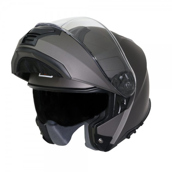 Casca moto Origine Logic Solid rabatabila cu ochelari, culoare titanium mat, marime XS, ECE 2206 [2]