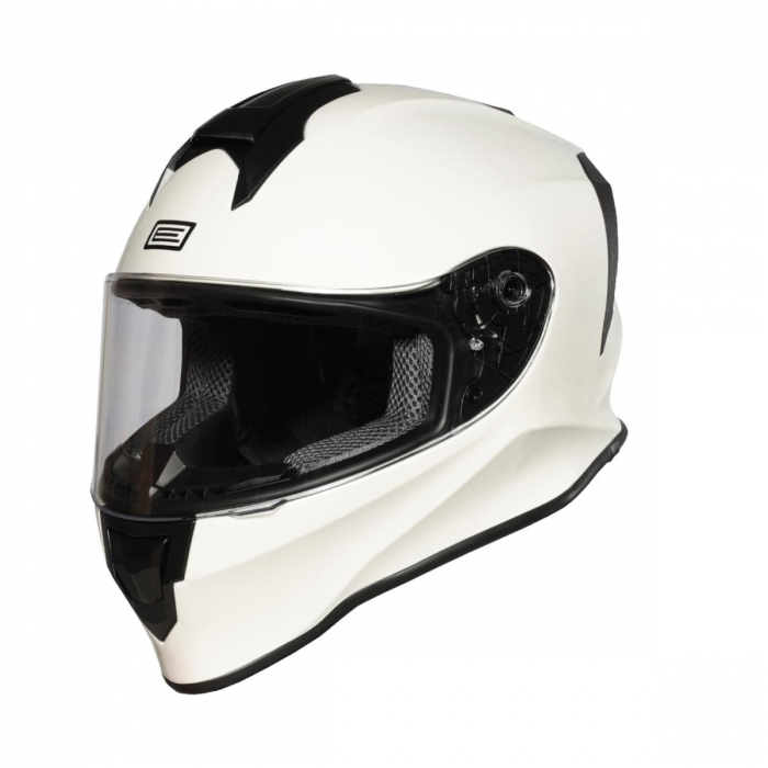 Casca moto integrala pentru copii Origine Dinamo Solid Kids, culoare alb lucios, marime YM