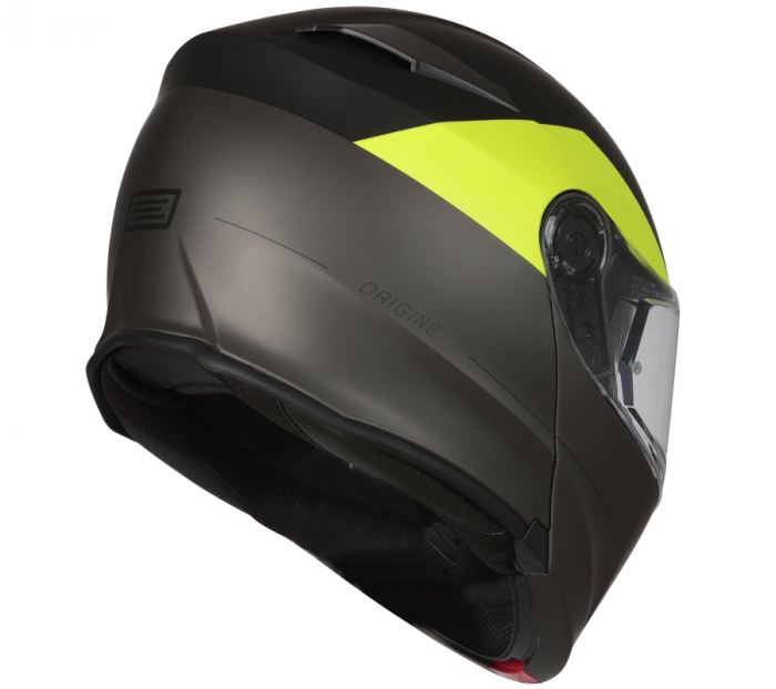 Casca moto rabatabila, cu ochelari, Origine Basic Virgin, culoare galben/negru mat, marime S 55-56 cm [2]