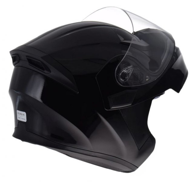 Casca moto rabatabila Awina, cu ochelari, culoare negru mat, marime S [3]