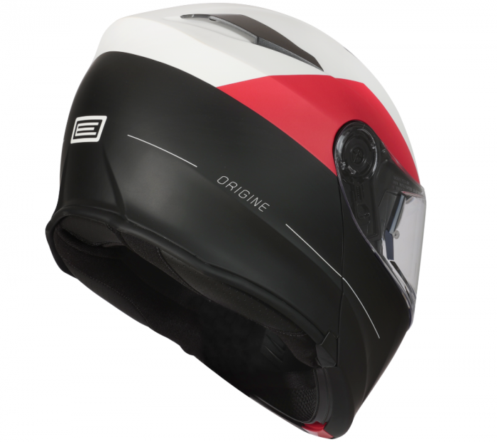Casca moto rabatabila, cu ochelari, Origine Basic Virgin, culoare rosu/negru mat, marime S 55-56 cm [2]