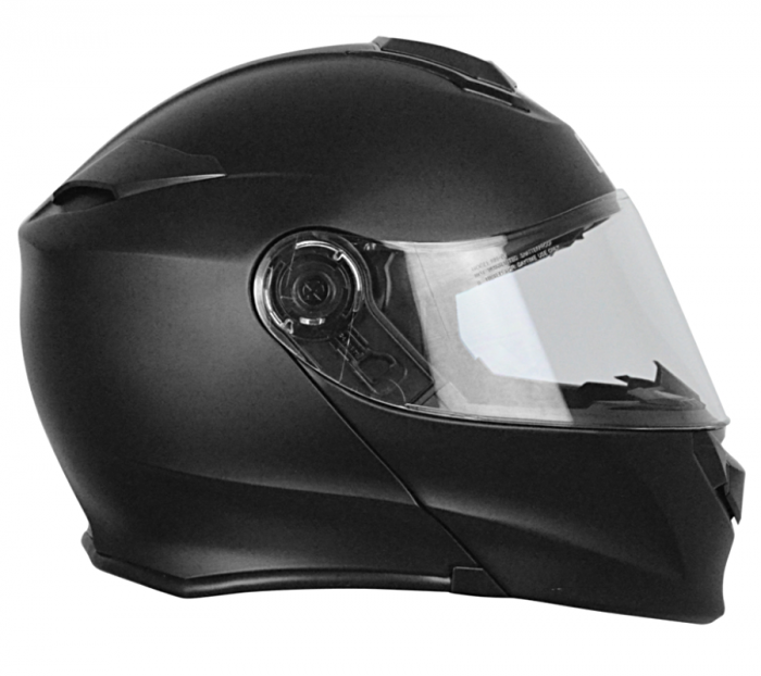 Casca moto rabatabila cu ochelari, Origine Delta Basic Solid, culoare negru mat, marime XS [3]