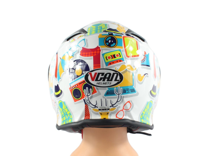 Casca moto rabatabila cu ocherari, VCAN H271, marime XL, culoare multicolor [4]