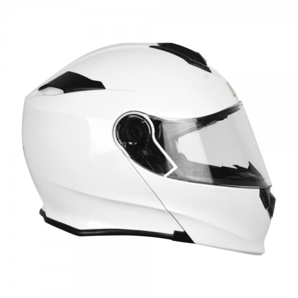 Casca moto rabatabila, Origine DELTA SOLID, sistem bluetooth integrat, culoare alb lucios, marime M [3]
