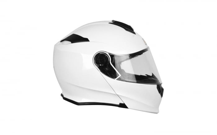 Casca moto rabatabila, Origine DELTA SOLID, sistem bluetooth integrat, culoare alb lucios, marime XL [5]