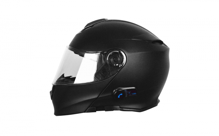 Casca moto rabatabila, Origine DELTA SOLID, sistem bluetooth integrat, culoare negru mat, marime M [7]