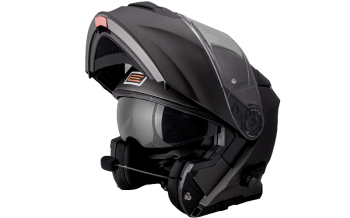 Casca moto rabatabila, Origine DELTA SOLID, sistem bluetooth integrat, culoare negru mat, marime M [3]