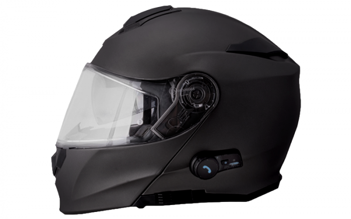 Casca moto rabatabila, Origine DELTA SOLID, sistem bluetooth integrat, culoare negru mat, marime M