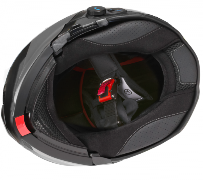 Casca moto rabatabila, Origine DELTA SOLID, sistem bluetooth integrat, culoare titanium mat, marime L [6]