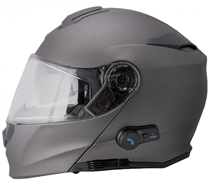 Casca moto rabatabila, Origine DELTA SOLID, sistem bluetooth integrat, culoare titanium mat, marime L [4]