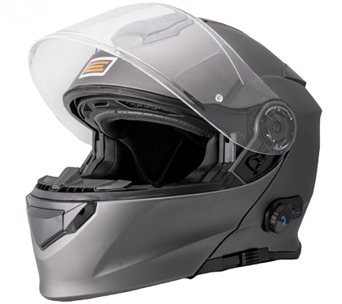 Casca moto rabatabila, Origine DELTA SOLID, sistem bluetooth integrat, culoare titanium mat, marime L [2]