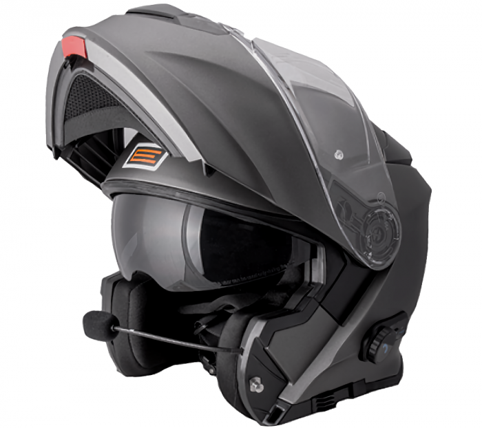 Casca moto rabatabila, Origine DELTA SOLID, sistem bluetooth integrat, culoare titanium mat, marime L [3]