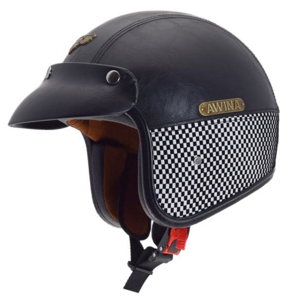 Casca moto semi-integrala Awina TN-8658, marime XL, culoare negru