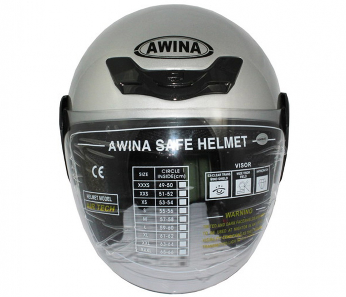 Casca moto semi-integrala Awina TN-8661, culoare argintiu, marime XS 54 cm [3]