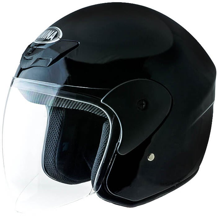 Casca moto semi-integrala Awina TN-8661, culoare negru lucios, marime 2XL 64 cm