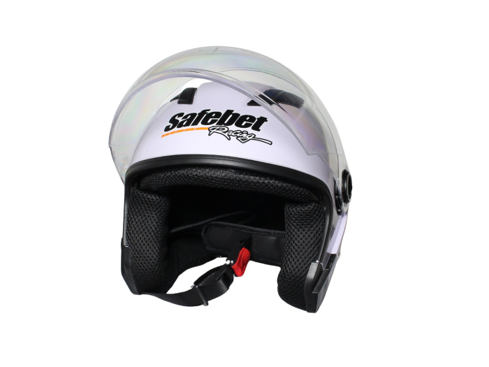Casca moto semi-integrala cu ochelari pentru adulti, Safebet HF-223, culoare alb, marime S [2]