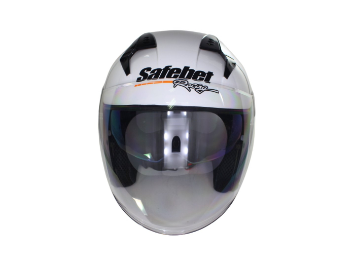 Casca moto semi-integrala cu ochelari adulti, Safebet HF-227, culoare alb, marime S [4]