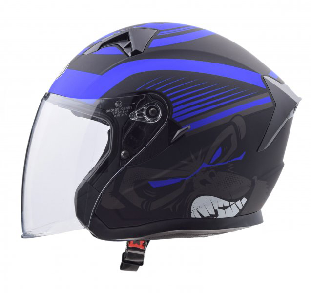 Casca moto semi-integrala Jk528, culoare albastru/negru mat, marime XL [2]