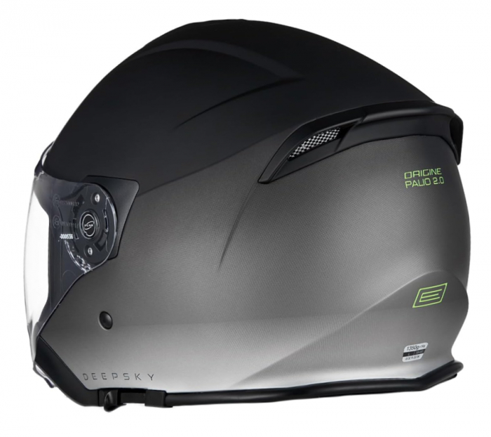 Casca moto semi-integrala, Origine Palio 2.0 DeepSky, culoare negru/titan mat, marime XXL [5]