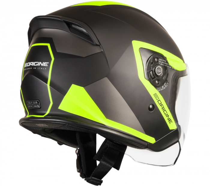 Casca moto semi-integrala, Origine Palio 2.0 Techy, culoare negru/galben, marime XL [2]