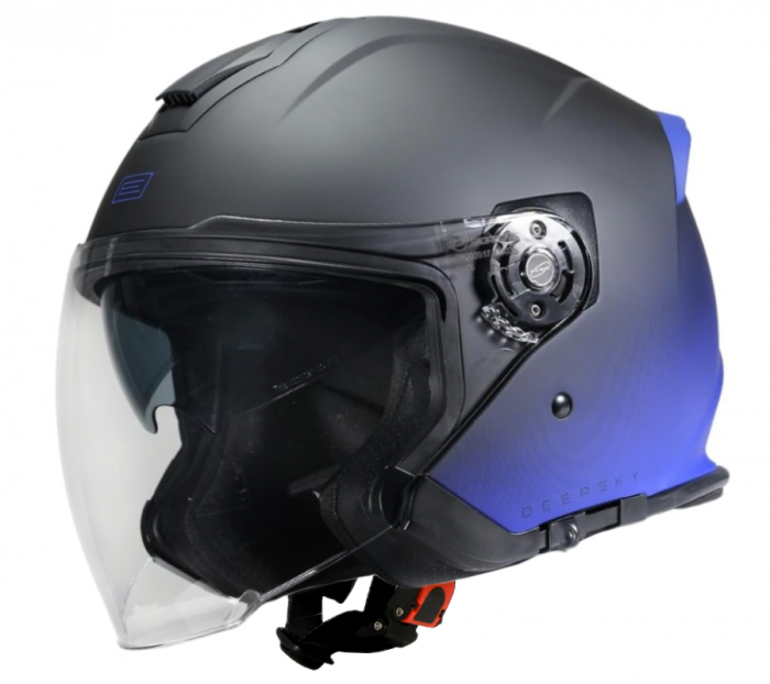 Casca moto semi-integrala, Origine Palio 2.0 DeepSky, culoare negru albastru mat, marime XL