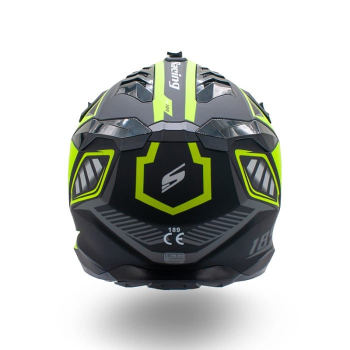 Casca motocross/atv Asix 189, culoare negru/verde, marime XL [6]