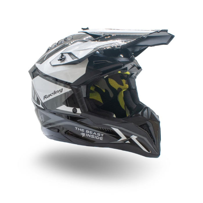 Casca motocross/atv Asix 189, culoare negru/alb, marime M [7]