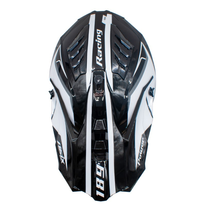 Casca motocross/atv Asix 189, culoare negru/alb, marime L [9]
