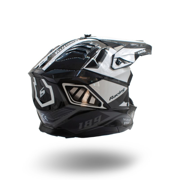Casca motocross/atv Asix 189, culoare negru/alb, marime L [5]