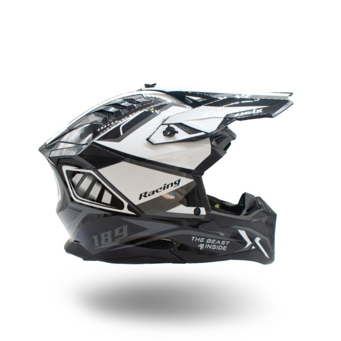 Casca motocross/atv Asix 189, culoare negru/alb, marime M [6]