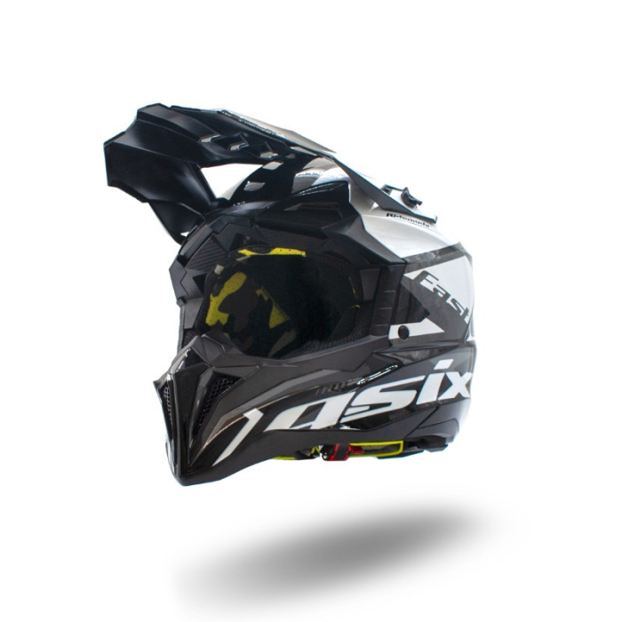 Casca motocross atv Asix 189, culoare negru alb, marime L