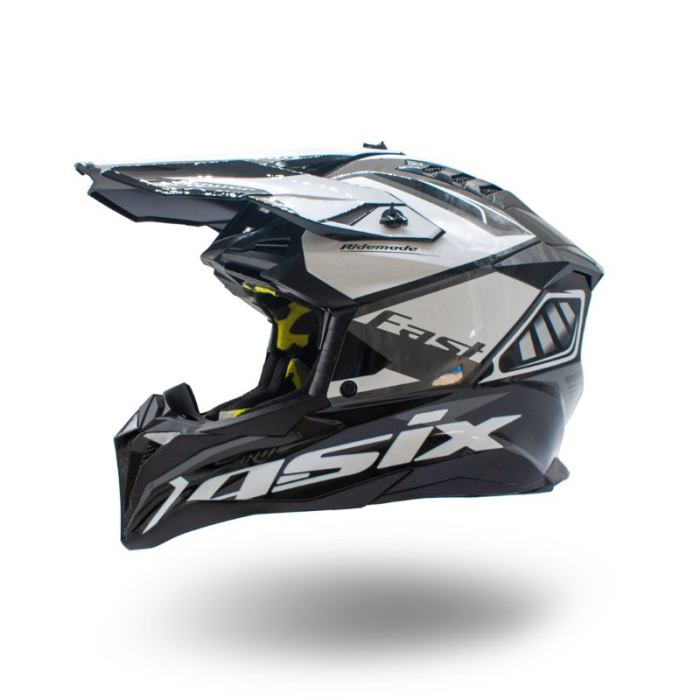Casca motocross/atv Asix 189, culoare negru/alb, marime M [2]