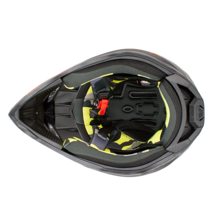 Casca motocross/atv copii Asix 127, culoare negru/albastru, marime YS, 51-52cm [8]