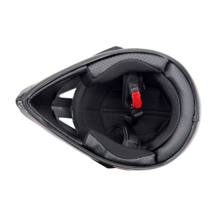Casca motocross/atv copii XTR 125, culoare negru/rosu, marime YM, 53-54cm [7]