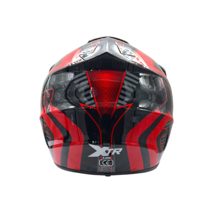 Casca motocross/atv copii XTR 125, culoare negru/rosu, marime YM, 53-54cm [3]