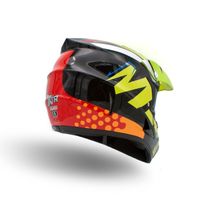 Casca motocross/atv copii XTR 125, culoare negru/lime, marime YM(53-54) [4]