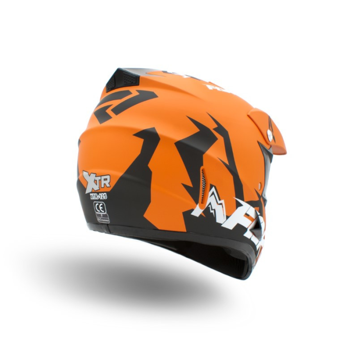 Casca motocross/atv copii XTR 125, culoare portocaliu/negru, marime YM(53-54) [2]