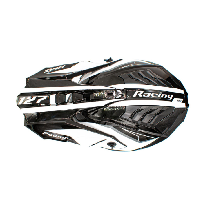 Casca motocross/atv copii Asix 127, culoare negru/alb, marime YL, 55-56cm [7]