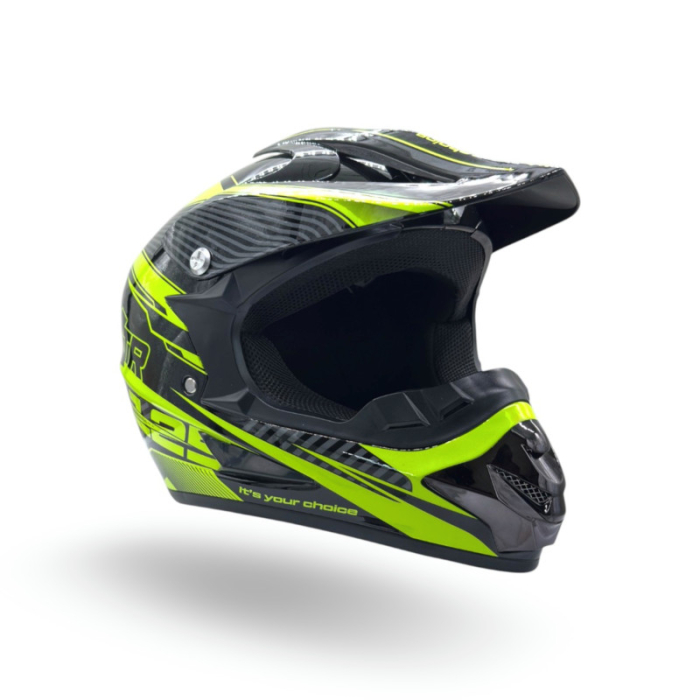 Casca motocross/atv copii XTR 125, culoare negru/galben, marime YM, 53-54cm [5]