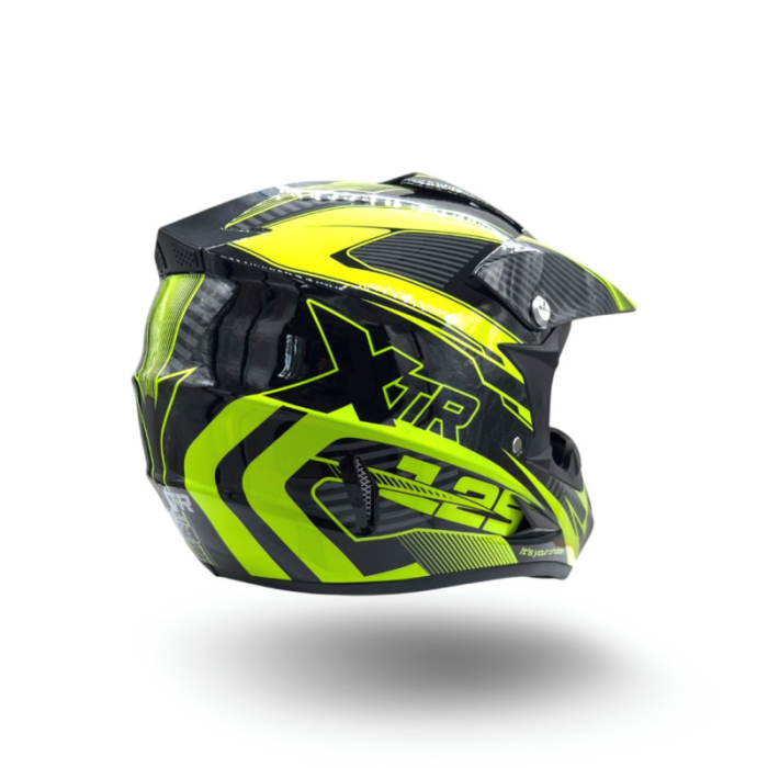 Casca motocross/atv copii XTR 125, culoare negru/galben, marime YM, 53-54cm [4]