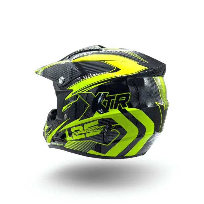 Casca motocross/atv copii XTR 125, culoare negru/galben, marime YM, 53-54cm [2]